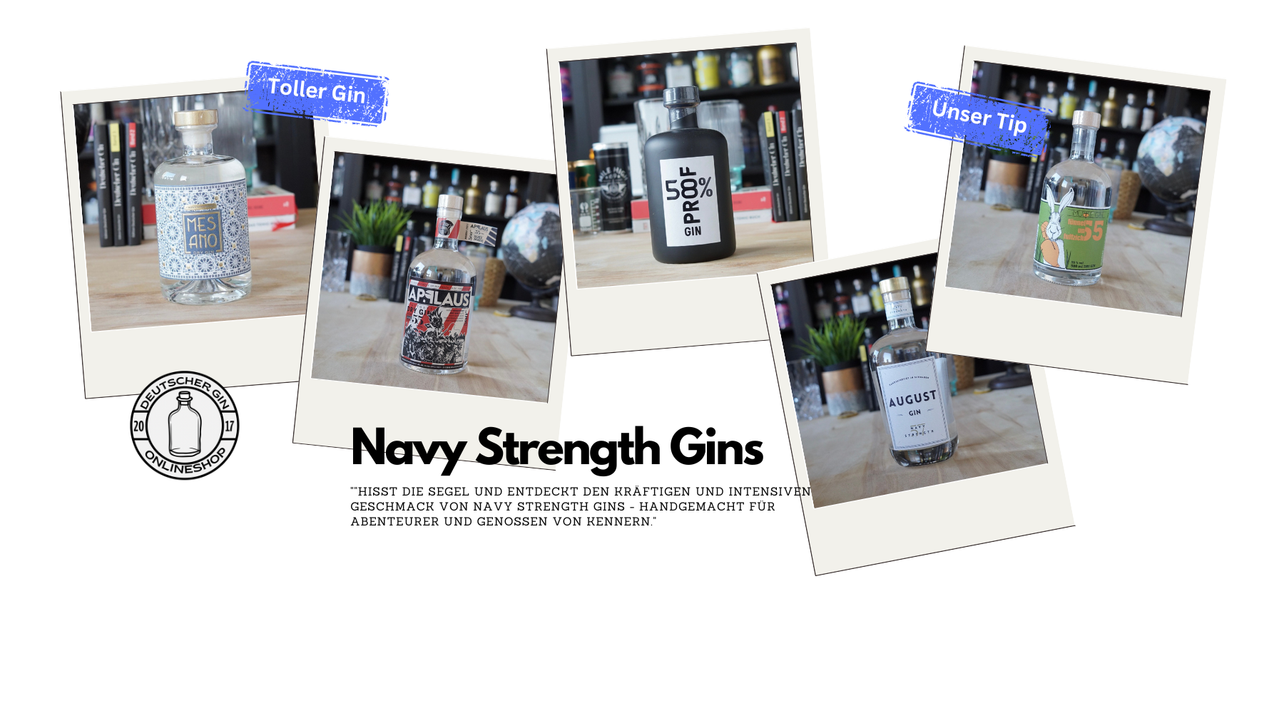 Navy Strength Gins findest du in unserem Gin Online Shop.